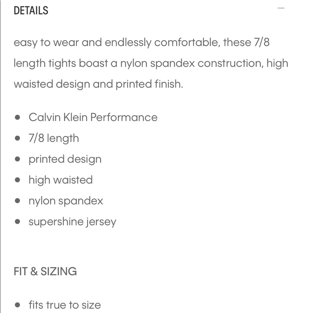 New! Calvin Klein High Waist Legging - Picture 5 of 12